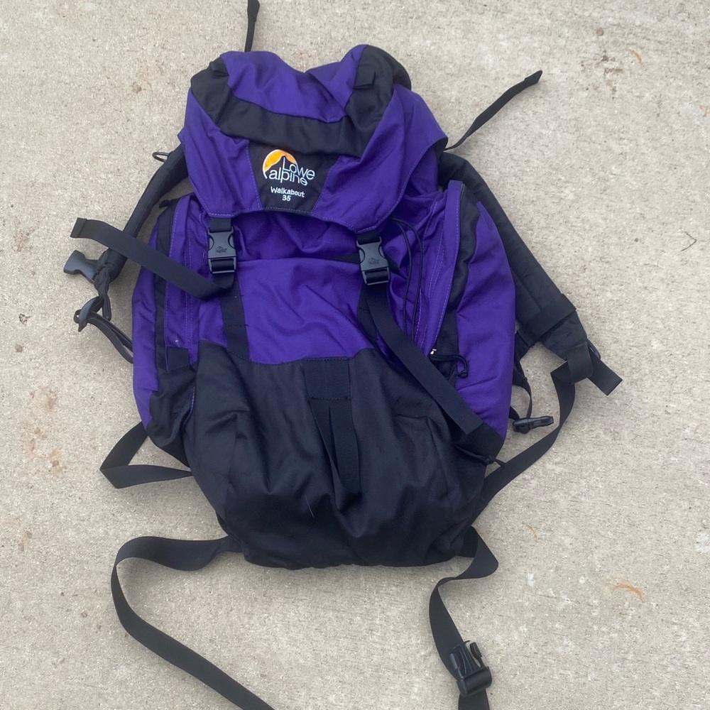 purple lowe alpine backpack